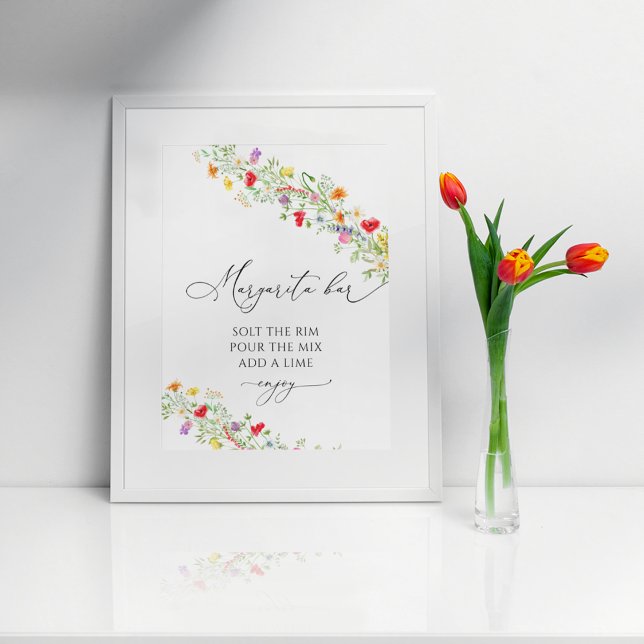 Affiche de salon de Margarita floral pour la douch (Créateur téléchargé)