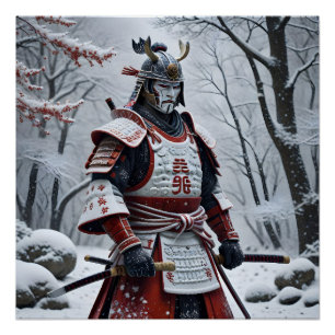 affiche de samouraï japonais