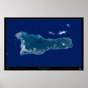 Affiche de satellite de Grand Cayman