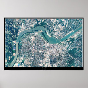 Affiche de satellite de Louisville, Kentucky