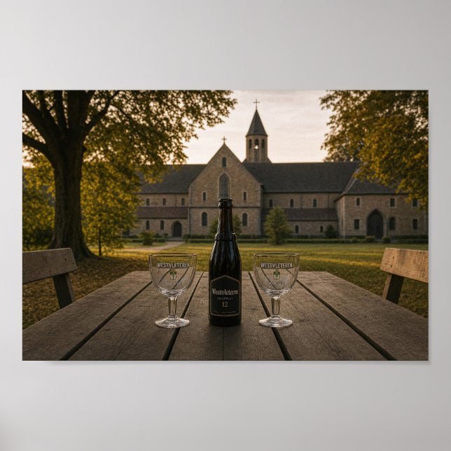 Affiche de scène de bière d'abbaye de monastère be (Devant)