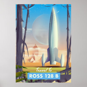 Affiche de science-fiction Ross 128 B