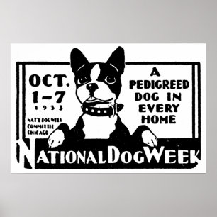 Affiche de semaine de chien du ressortissant 1933