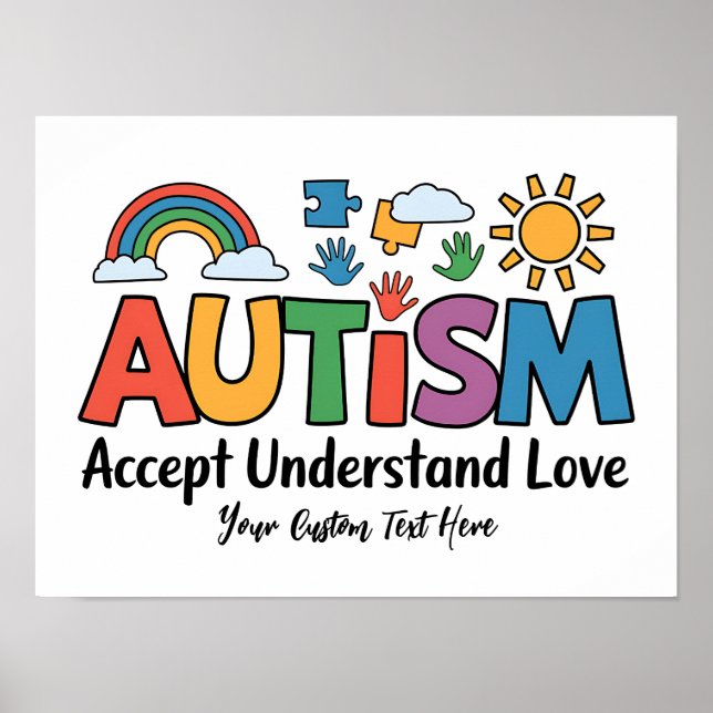 Affiche de Sensibilisation sur l'autisme personnal (Devant)