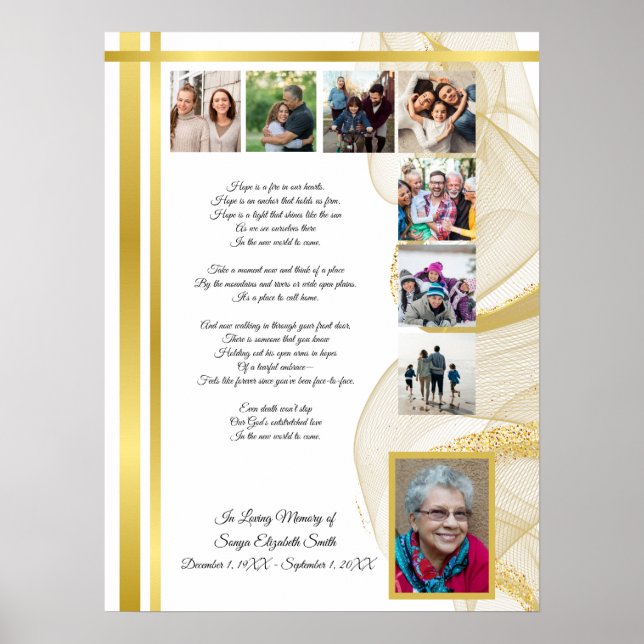 Affiche de service funéraire commémoratif JW (Devant)