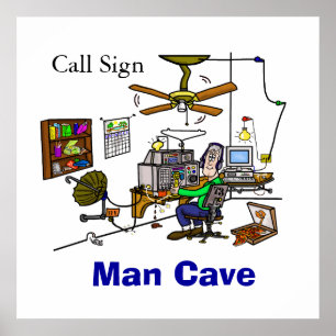 Affiche de Shack de caverne d'homme de