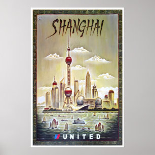 Affiche de Shanghai Chine Impression Art Chinois U