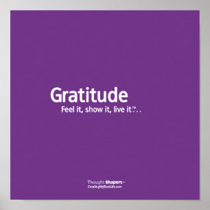 Affiche de Shapers™ de pensée de gratitude