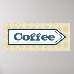 Affiche de signalisation de café