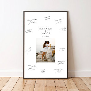Affiche de signature de livre d'or de mariage phot