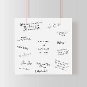 Affiche de signature de script rustique Mariage in