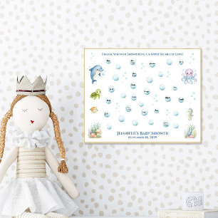 Affiche de signature pour Baby Shower Sous l'océan