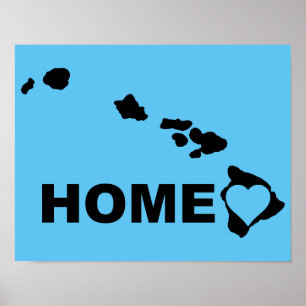 Affiche de signe de Hawaï loin de l'État