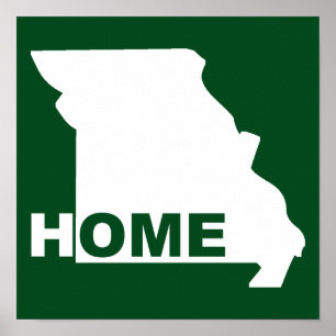 Affiche de signe de l'État du Missouri loin de che