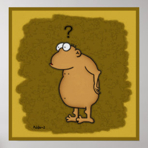 Affiche de singe de bande dessinée