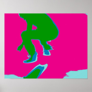 Affiche de Skater Pop Art
