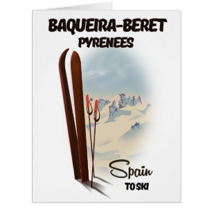 Affiche de ski Baqueira-Beret Espagne.