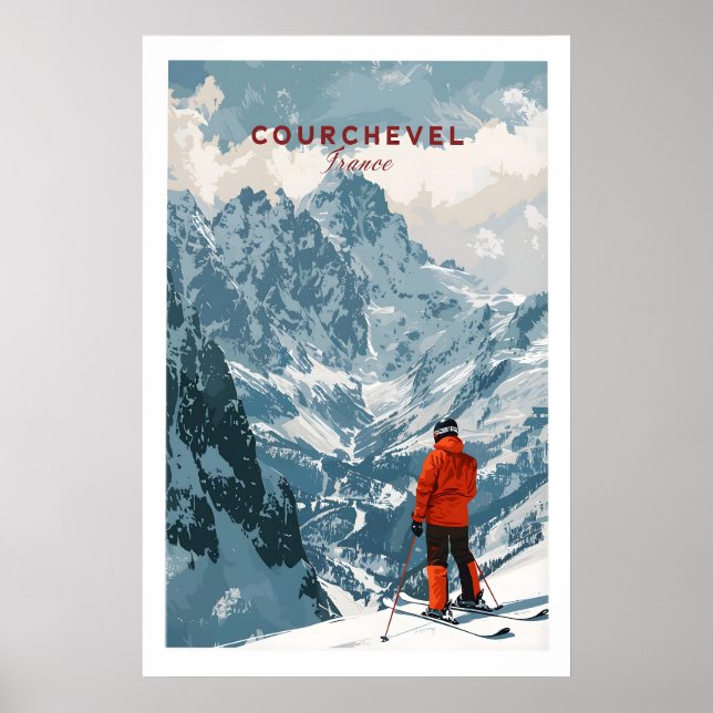 Affiche de ski Courchevel 1 (Devant)