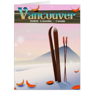Affiche de ski de Vancouver (Colombie-Britannique)