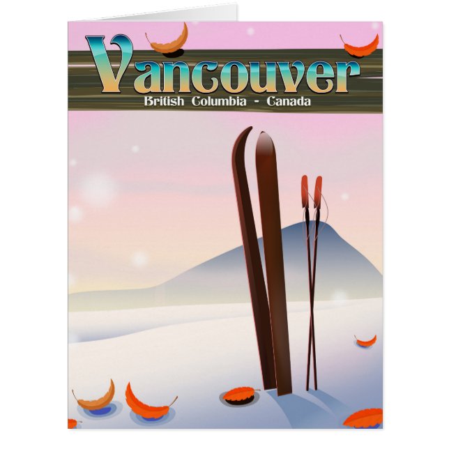 Affiche de ski de Vancouver (Colombie-Britannique) (Devant)