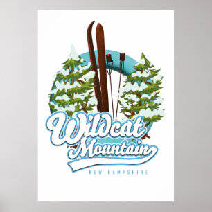 Affiche de ski de Wildcat Mountain New Hampshire