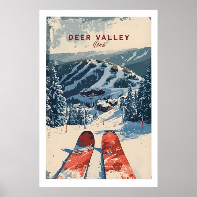 Affiche de ski Deer Valley 1 (Devant)
