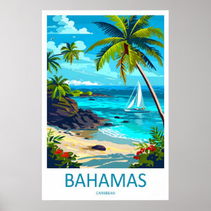 Affiche de ski du Bahamas National Travel Park Vin