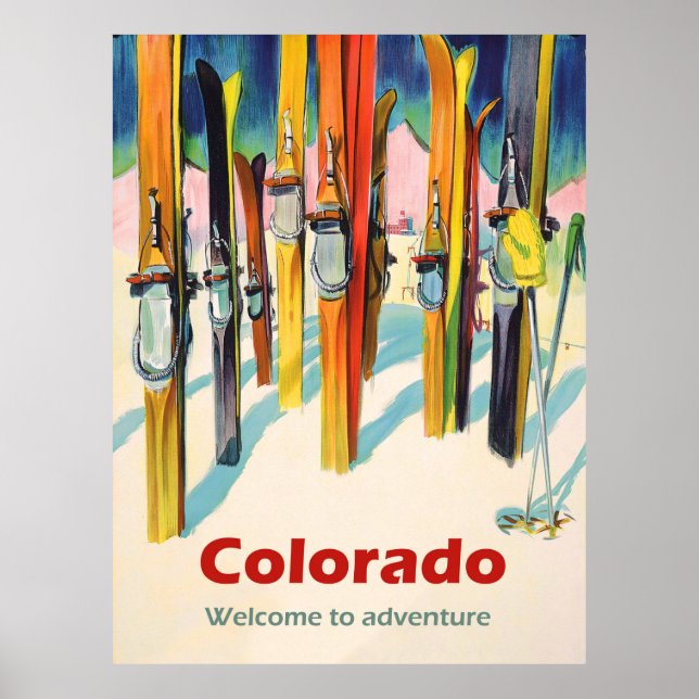 Affiche de ski du Colorado (Devant)