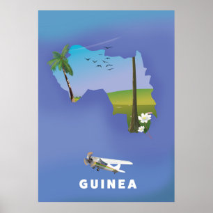 Affiche de ski en Guinée Afrique du Sud.