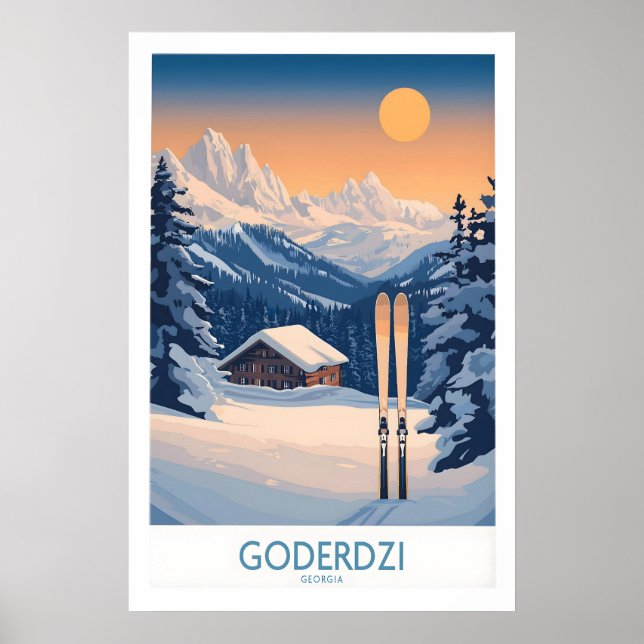Affiche de ski Goderdzi Géorgie 1 (Devant)