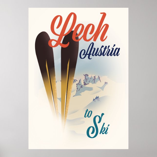 Affiche de ski Lech Austria (Devant)