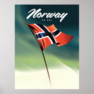 Affiche de ski norvégienne