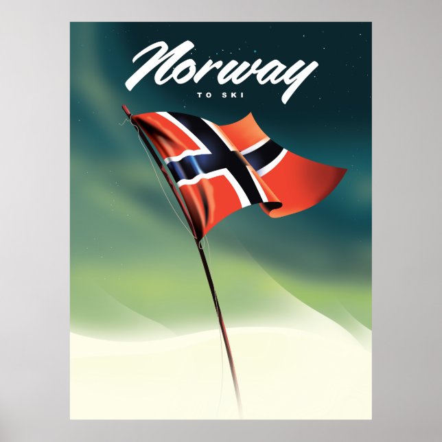 Affiche de ski norvégienne (Devant)