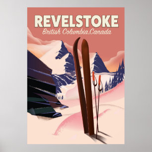 Affiche de ski Revelstoke  Colombie-Britannique, C