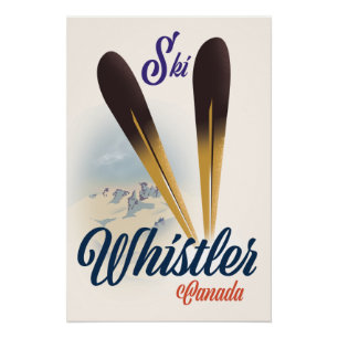 Affiche de ski Whistler Canada