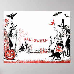 Affiche de sorcières de Halloween
