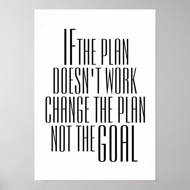 Affiche de soumission inspirante "Changez le plan" (Devant)