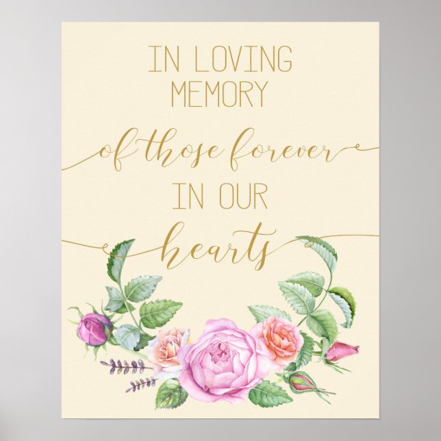 affiche de souvenir florale vintage (Devant)