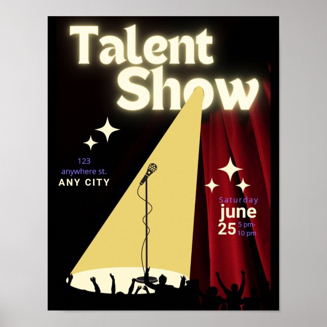 Affiche de spectacle de talents, Affiche de specta (Devant)