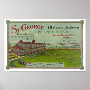 Affiche de stade de baseball vintage