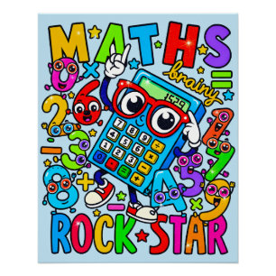 Affiche de Star des Maths pour Enfants Salle de Cl