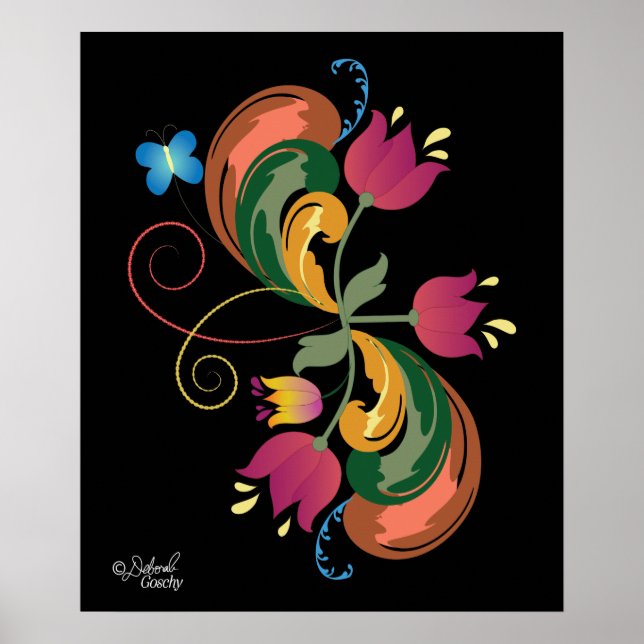 Affiche de style Art populaire scandinave (Devant)