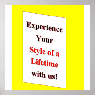 Affiche de style Experience Matte