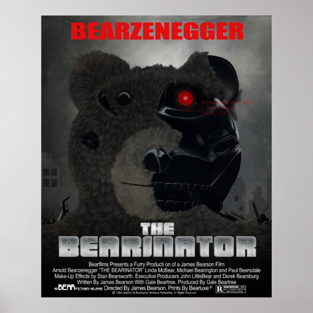 Affiche de style pour le cinéma du BEARINATOR (Devant)