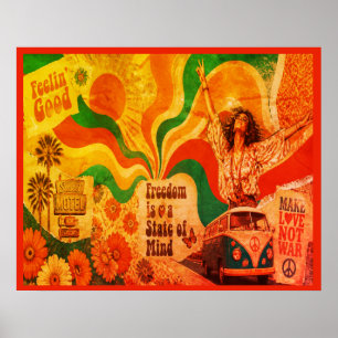 Affiche de style rétro des années 1970 Groovy Slan