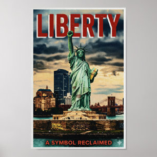 Affiche de style vintage 'Liberté retrouvée'