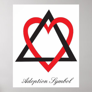 Affiche de symbole d'adoption