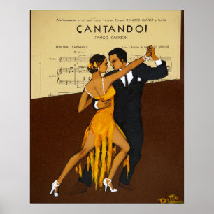 affiche de tango cantando