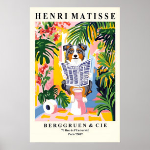 Affiche de Tapisserie Berger Australien sur Toilet