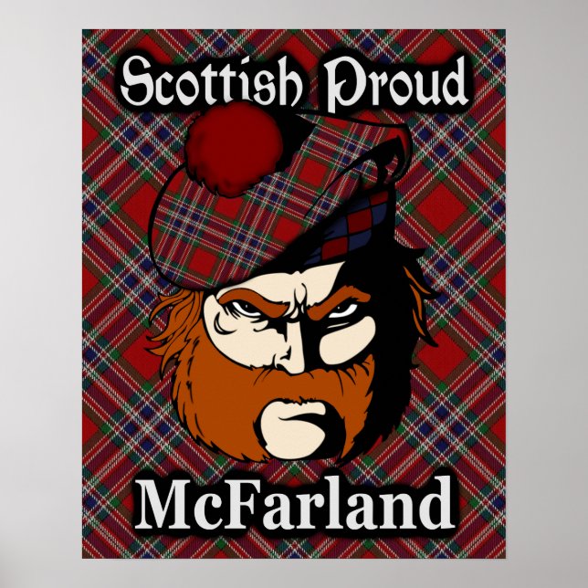 Affiche de tartan écossais du clan McFarland (Devant)